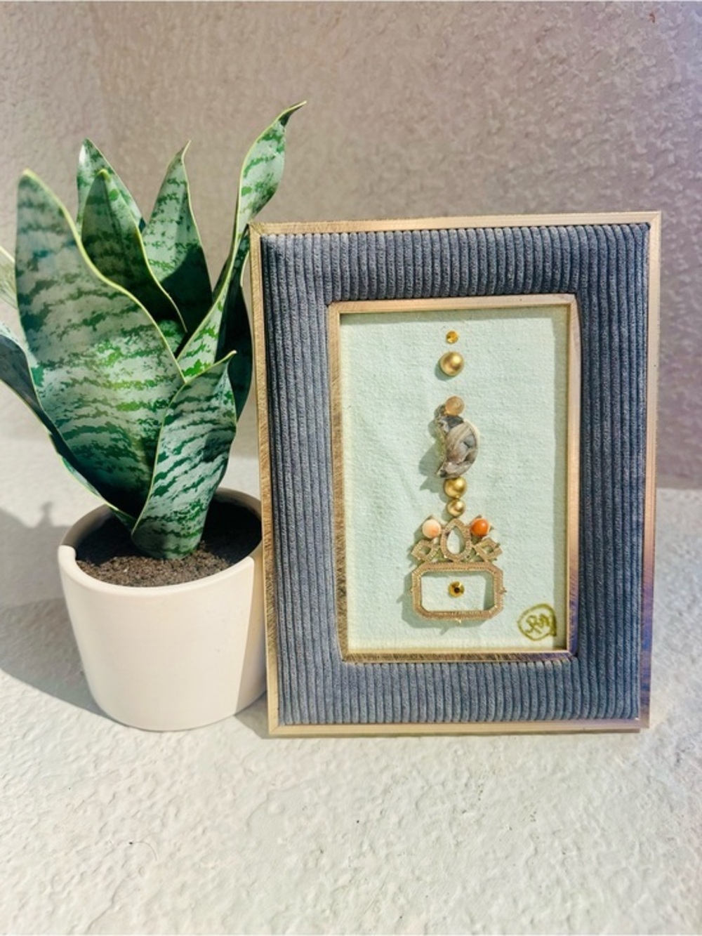Mixed Media Celestial Shadow Box Wall Art